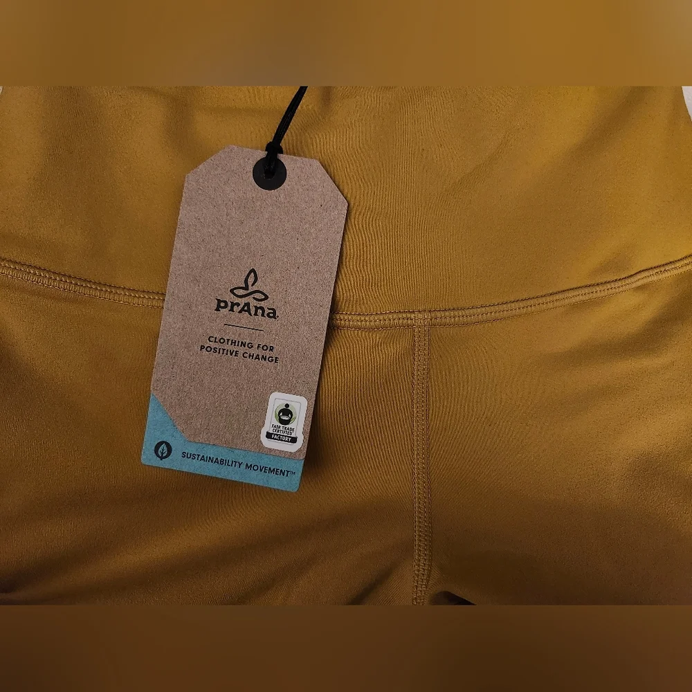 NWT PrAna Transform Legging Citronell Yellow Yoga Active Pant Small - Picture 7 of 7
